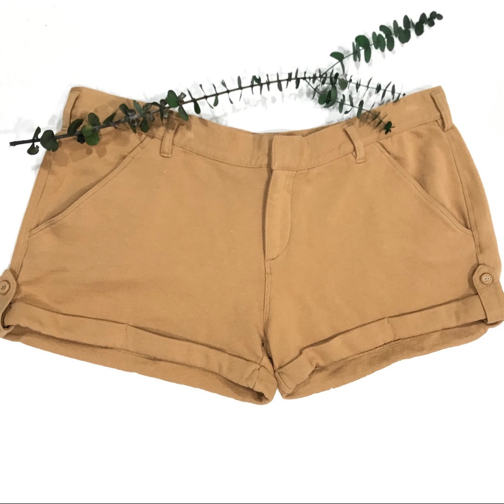 New Le Tigre Camel Tan Cotton Shorts. Size M